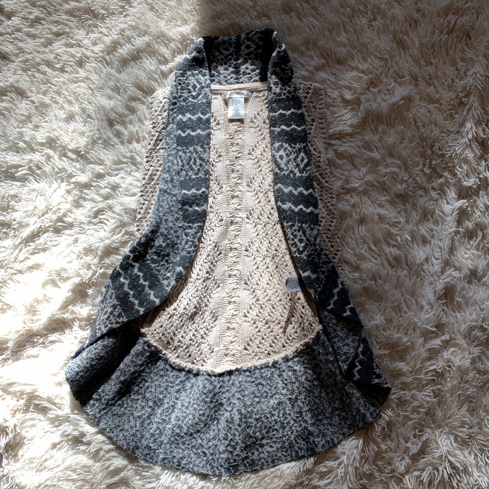 max studio sleeveless cardigan woven